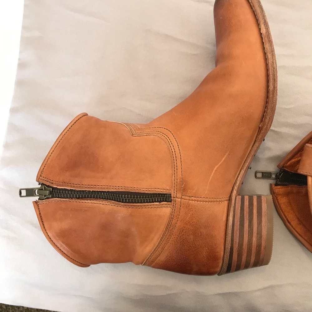 Frye ankle boots.